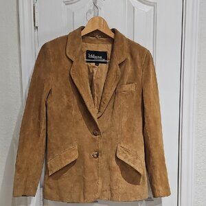 Wilsons Vintage 80's Leather Brown Suede Blazer Size 14 (Runs  Small )